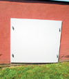 head-on view of one of our doors installed in Holly Springs for crawl spaces
