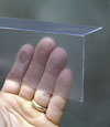 Closeup of a clear plastic covering on a Millington crawl space block wall