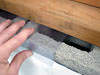 Clear plastic vapor barrier covering for block walls in Memphis, Jonesboro, Cordova