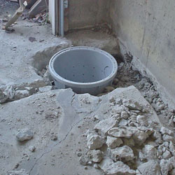 Placing a sump pit in a Forrest City home