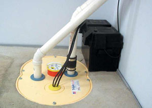 Clarksdale installation of a submersible sump pump system