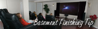 a waterproofed basement that has been finished into a family room in Collierville