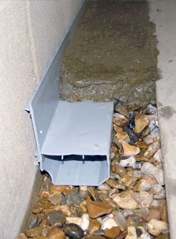WaterGuard weeping tile system for problems with flooded basements.
