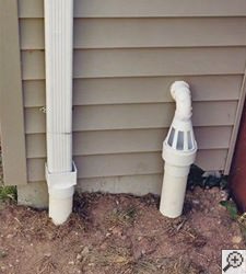 No-freeze basement drain discharge line in Oxford