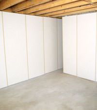 Unfinished basement insulated wall covering in Dyersburg, Tennessee, Mississippi and Arkansas