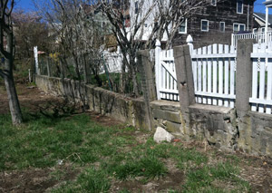 a retaining wall installed in Little Rock