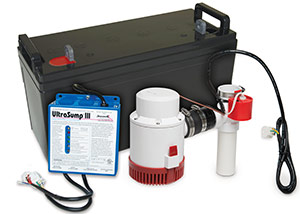 a battery backup sump pump system in Conway